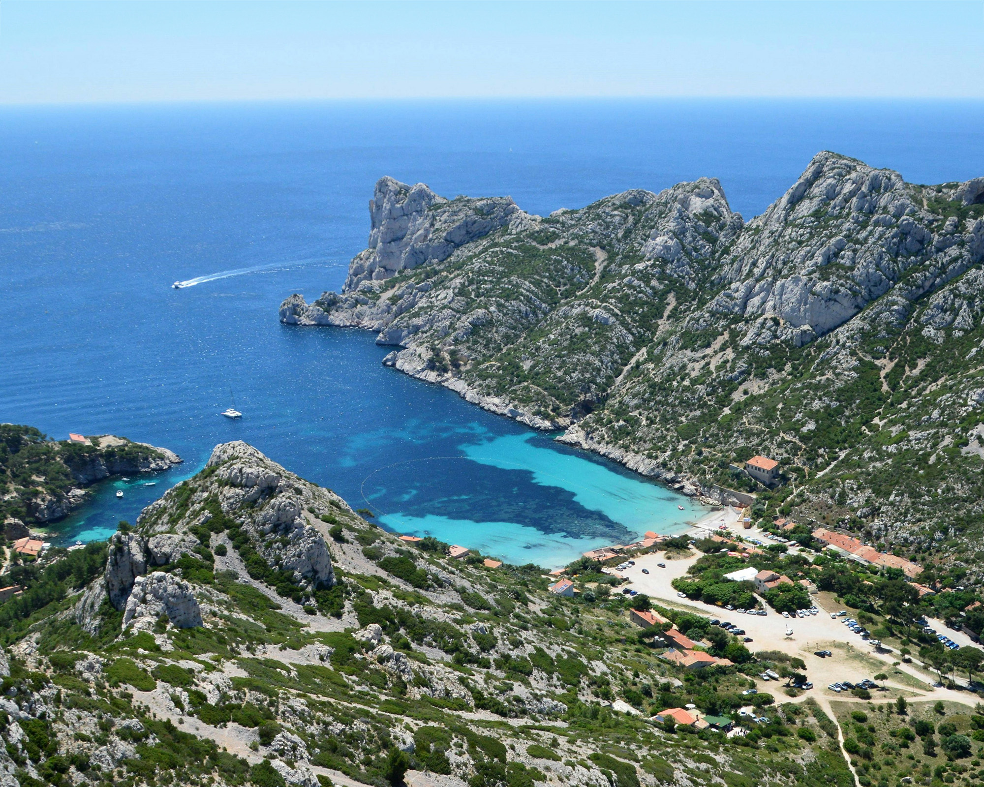 Calanque de Sormiou is a hidden gem with rocky cliffs, turquoise waters, and pristine sandy beaches.
