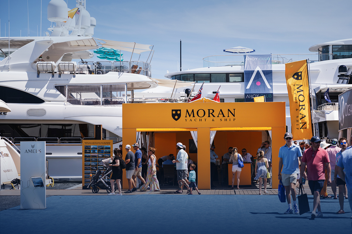 Moran Yachts Booth Palm Beach International Boat Show